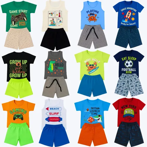Kit 10 Peças De Roupa Conjunto Infantil Menino Dia A Dia
