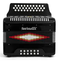 Comprar Farinelli 3012fan Acordeón 31 Botones 12 Bajos Tono Fa Negro