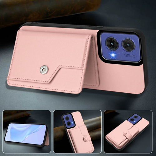 Compatible Funda Rfid Con Bolsa De Tarjetas For Motorola Edge 50 Pro P