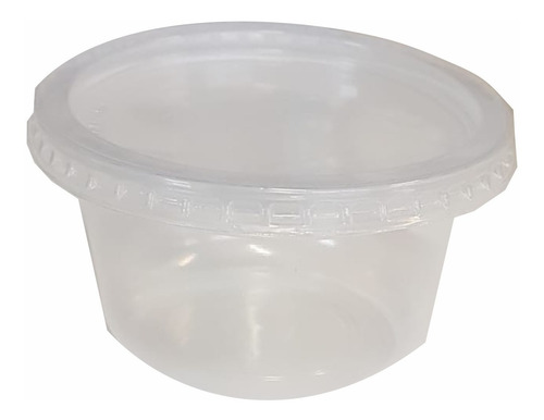 Pote Transparente C/ Tapa Para Micro 250 Ml - 100 Unidades.