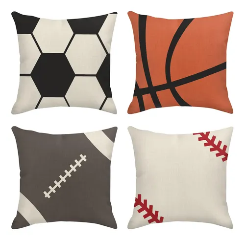 comprar Emvency Tarolo Juego De 4 Fundas De Almohada De Lino, Fundas