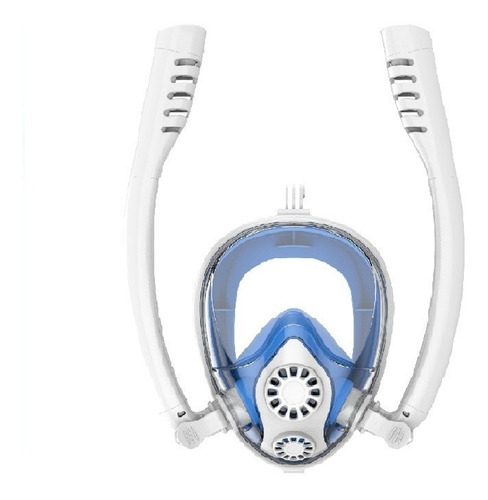 Careta Full Face Doble Snorkel Azul/blanco Cgp06-01-01