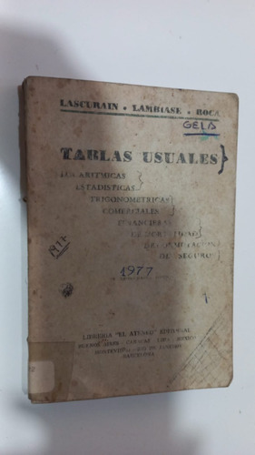 Tablas Usuales Lascurain Lambiase Roca El Ateneo 1974