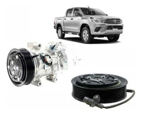 Embrague Compresor Aire  Toyota Hilux New 7pk 2016 -17 -18  