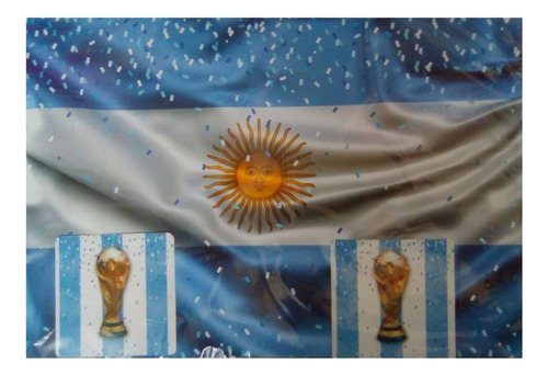 Lámina Argentina+2 Posa Vasos Copa Del Mundo  