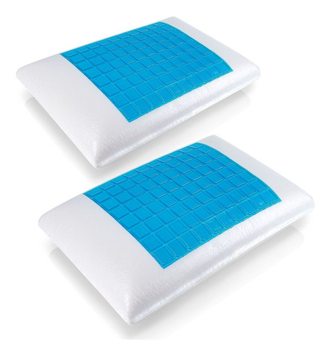 Dos Almohada Con Gel Refrescante Con Memoria 55 Cm Energy+