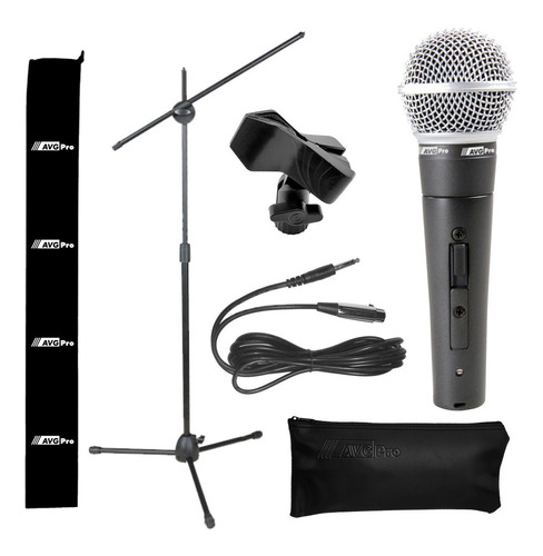 Combo Pie De Microfono+microfono Profesional +cable+pipeta - Cuotas