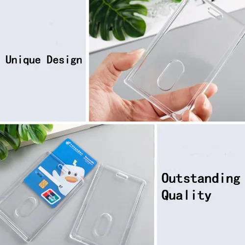 Business Card Holder Acrylic Badge Protector Anti Dust