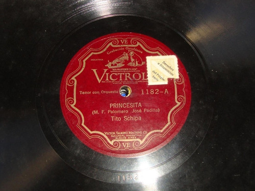 Pasta Tito Schipa Victrola 1182 C19