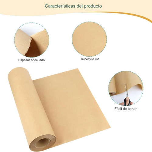 Papel Envoltura Kraft Rollo 45cm X3000cm, Papel Kraft Papel