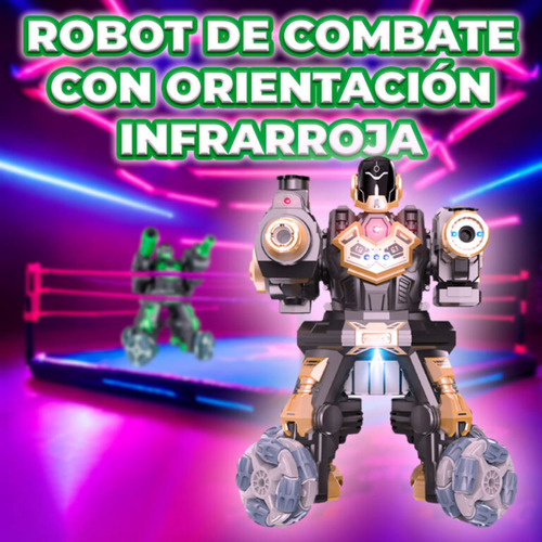 Juguete Robot Dirigible Rc Control Con Pistolas De Hidrogel