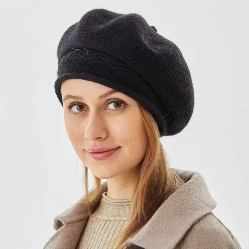 Boina Fenely, Para Mujer, Estilo Francés, Invierno, Edad Lan