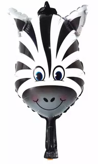 12 Balão Metalizado Zebra Safari Centro De Mesa 32*24cm