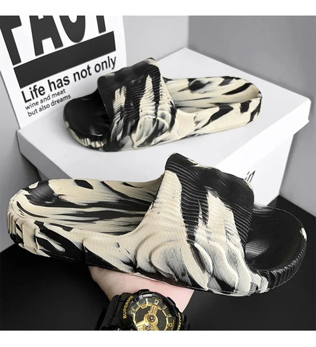 Zapatillas De Playa Con Suela Gruesa De Eva De Camuflaje Par