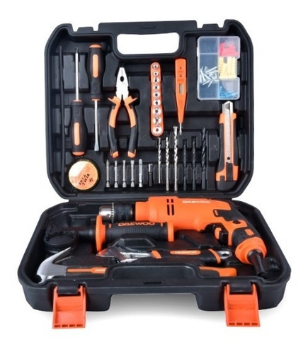 Imagen 3 de 10 de Taladro Percutor 13mm 550w Daewoo +34 Accesorios + Maletin