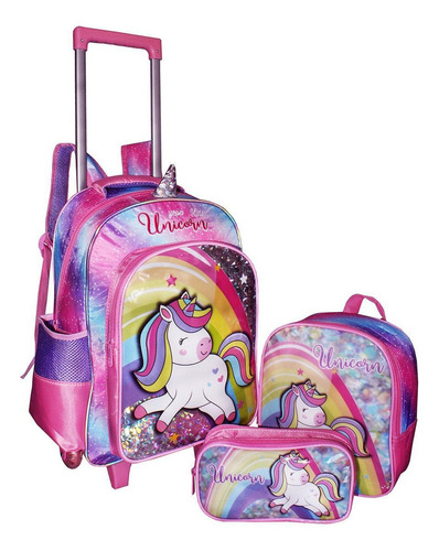 Mochila Infantil De Rodinha Resistente - 40cm X 30cm X 12cm