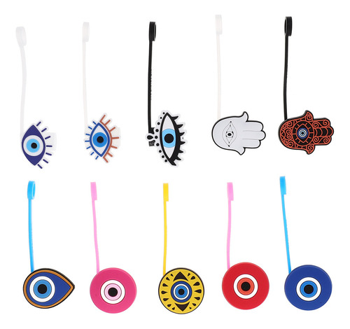 10 Fundas Protectoras Con Forma De Pajita Evil Eye De Estilo