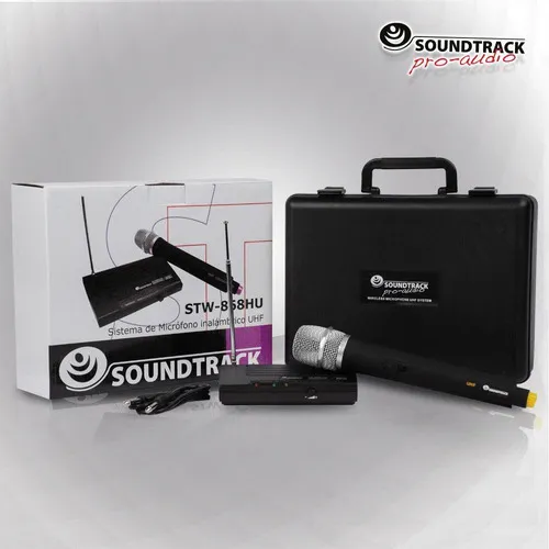 comprar Microfono Inlambrico Uhf Soundtrack Stw868hu \u002F Abregoaudio Color Negro