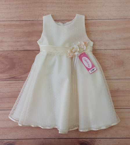 Vestido Beba Bautismo Fiesta Paketonas Talle 9 A 18 Meses &1