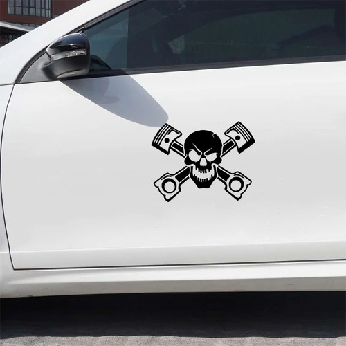 Calcomanía Ploteo Tuning Calavera Taller Pistones