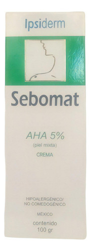 Sebomat Aha 5% Cream -ipsiderm- Tipo de pele: Unidade de pele mista, volume 100 ml