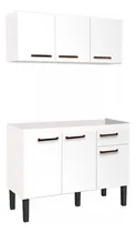 Comprar Bajo Mesada Cocina + Mueble Aereo Cocina O Baño Con Estante Color Blanco