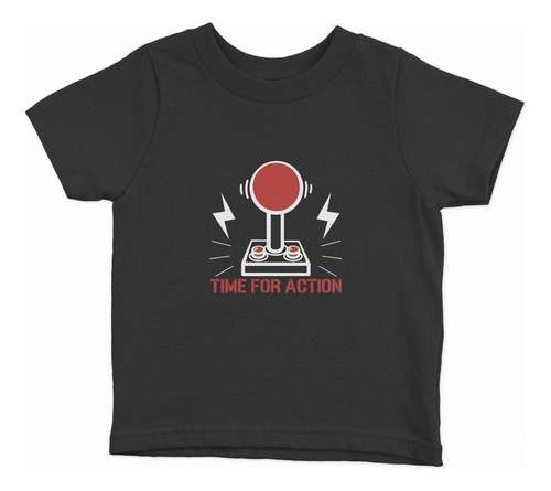 Polera Niños Time For Action Gamer 100% Algodón Wiwi