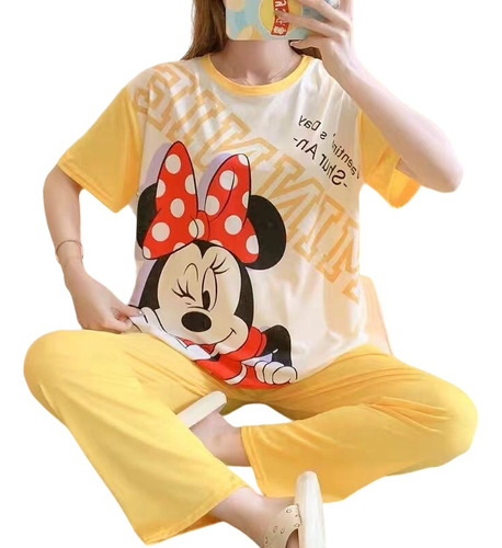 Pijama Pantalon Y Remera Stitch Minnie Donald Daisy Mickey