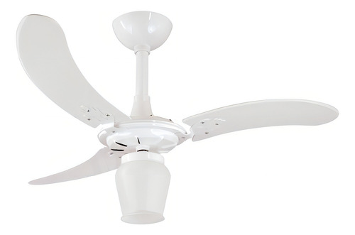 Ventilador De Teto Globo Aberto Branco 3 Pás Mdf Branco 110v