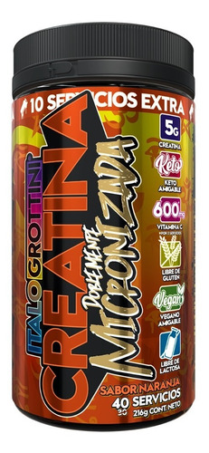 Proteina Vegana 73sv Vainilla + Creatina 40sv Naranja