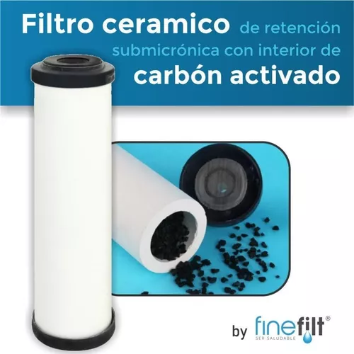 Cartucho Cerámico Y Carbón Activado Filtro Agua Ecofilt One Color Blanco