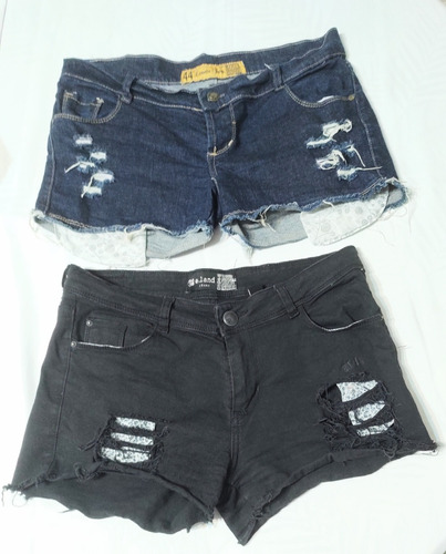 Lote De Dos Shorts De Jean En Muy Buen Estado Talle 44