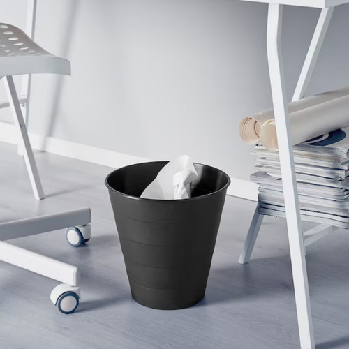 Bote De Basura 10l Compacto Ecológico Para Hogar Negro 1pzs