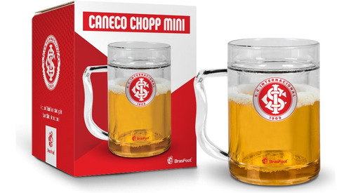 Taza de gel para cerveza Chopp Times International Soccer, 200 ml, color rojo