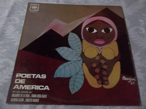 Poetas De America - Lp Vinilo Promo Alfredo Alcon M. Gallo