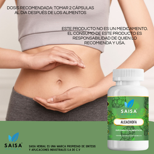 Apio Deshidratado 120 Cápsulas SAISA HERBAL | Diurético Natural, Apoyo Digestivo y Antiinflamatorio | 100% Puro