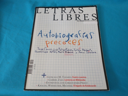 Revista Letras Libres 129 Autobiografías Precoces