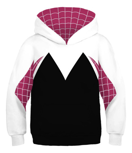 Gwen Spider-woman Cosplay Sudadera Con Gorro Para Niños