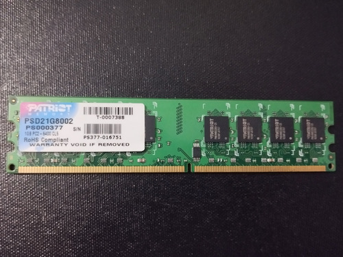 Memoria Ram Ddr2 1gb A 800mhz Promocion!!