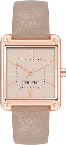 Nine West Reloj Rectangular Con Correa Para Mujer