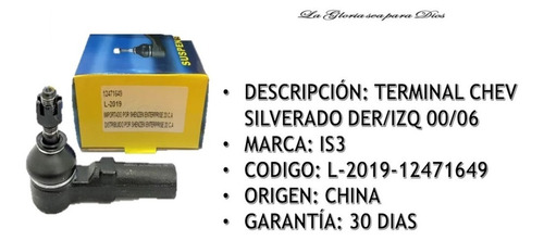 Terminal Chevrolet Silverado Derecho / Izquierdo 00-06