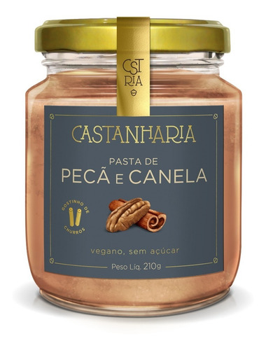 Pasta De Pecã Com Canela 210g - Castanharia