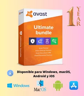 Antivirus Avast Ultimate 10 Dispositivos 1 Año