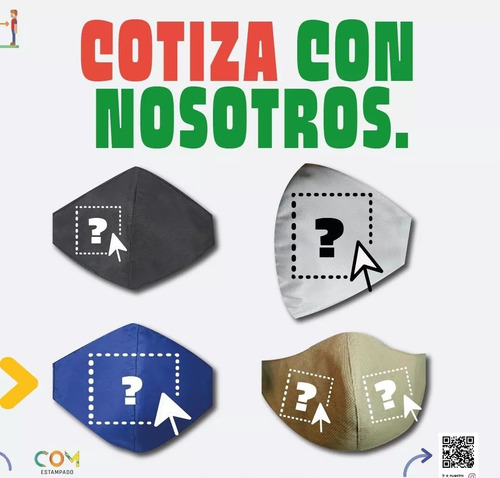 Tapabocas Para Empresa, Personalizados Con Tú Logo.