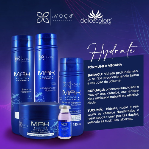 Shampoo Hidratante Max Care Hydrate Voga 750ml