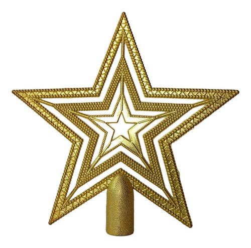 Estrella Para Árbol De Navidad, Puntero Dorado, Bonito