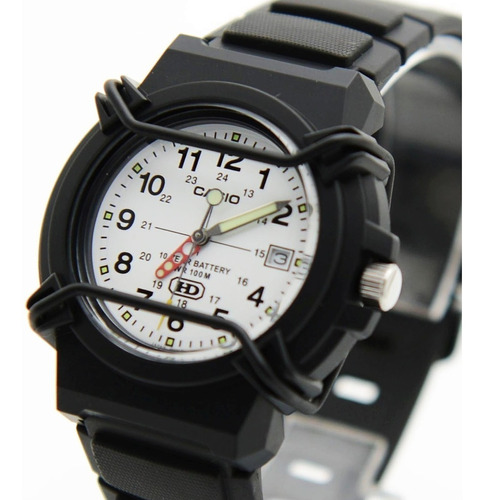 Reloj Casio Pvc Sumergible Anti Golpes R99 Color de la correa Negro Color del bisel Negro Color del fondo Blanco