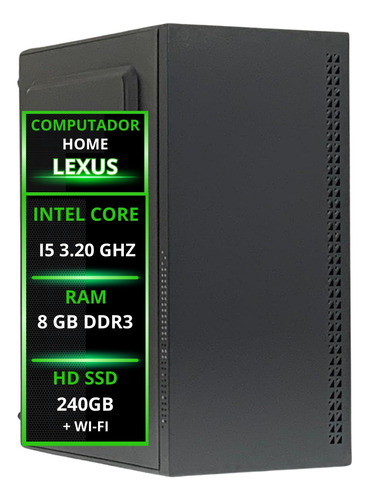 Computador Pc Rápido Core I5, 8gb Memória, Hd Ssd 240 Barato