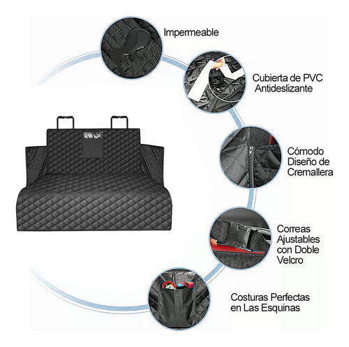 Cubre Cajuela Asientos Mascotas Perro Auto Funda Impermeable