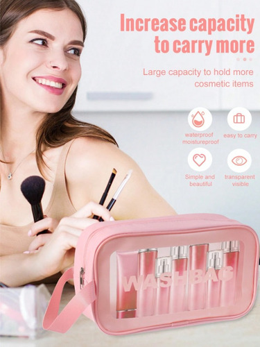 Set De 46 Pzas Brochas Esponjas Estuche Belleza Make Up Rosa